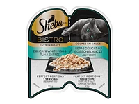 SHEBA BISTRO PERFECT PORTIONS Cuts in Gravy Delicate White Fish & Tuna Entree - 75g