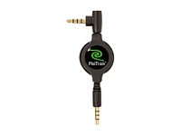 ReTrak Retractable Audio Cable + Microphone - Black