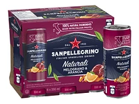 Sanpellegrino Naturali Sparkling Water - Melograno and Arancia - 6 x 330ml