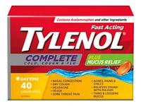Tylenol* Complete Cold, Cough and Flu Liquid Gel Capsules - 40's� �