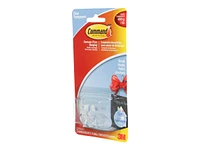 3M Command Self-Adhesive Hook - Clear - 2 pack/Small - 17092CLR-C