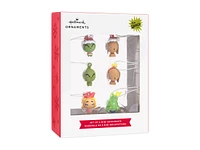 Hallmark Ornaments Dr. Seuss's The Grinch Mini Christmas Tree Ornament Set - 6's