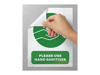 Avery Self-Adhesive Vinyl Sign - Please Use Hand Sanitiser - 216 x 279mm/5pk
