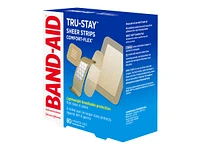 BAND-AID Tru-Stay Sheer Strips Comfort-Flex Bandages - Assorted - 80's