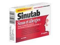 Sinutab Sinus & Allergy Extra Strength Caplets - 24's