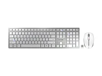 CHERRY DW 9100 SLIM Wireless Keyboard and Mouse Set - White/Sliver - JD-9100US-1