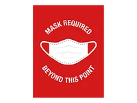 Avery Self-Adhesive Vinyl Sign - Masks Required - 216 x 279mm/5pk