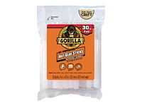 Gorilla Mini Size Hot Glue Sticks - 4 inches/30 pack