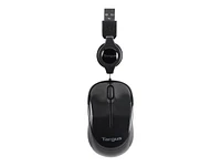 Targus Compact Corded Optical Mini Mouse - Black - AMU75US