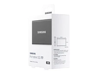 Samsung T7 Portable External SSD - Titan Gray - 2TB - MU-PC2T0T/AM