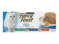 Fancy Feast Cat Food Variety Pack - Paté Seafood Supper - 12 x 85g