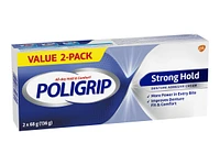 POLIGRIP Strong Hold Denture Adhesive - 2 x 68g