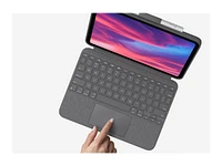 Logitech Combo Touch Keyboard and Folio Case for iPad 10th gen - Oxford Grey - 920-011433