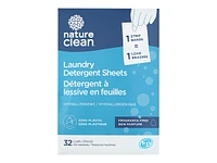 Nature Clean Laundry Detergent Sheets - Fragrance Free - 32's