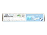 Natracare 100% Certified Organic Cotton Tampons - Super - 20' s