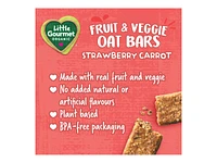 Baby Gourmet Fruit & Veggie Oat Bars - Strawberry Carrot - 5 x 18g