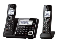 Panasonic DECT 6.0 2-Handset Dual Keypad with Cordless Answering System - Black - KXTGF342B