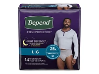 Depend Night Defense Men's Incontinence Underwear - 14 x Large
