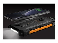 Tough Tested ROC TT-PBW-10C Wireless Charging Pad / Solar Power Bank - Black/Orange