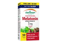 Jamieson Fast Dissolving Melatonin - 5mg - Chocolate Mint - 160s