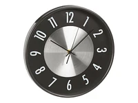 Today by London Drugs Wall Clock - 30.5cm - Black\Aluminum