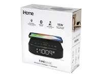 iHome Timebase II Dual-Charging Bluetooth Alarm Clock - Black - IBTW22B