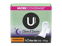 U by Kotex Clean & Secure Ultra Thin Sanitary Pad - Regular - 40's