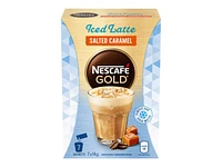 Nescafe Gold Iced Latte Coffee Mix - Salted Caramel - 7 x 14g