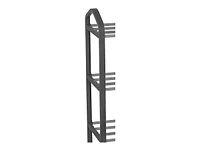 Smart Design 4-Tier Steel Shoe Rack - Light Gray