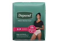 Depend Fresh Protection Adult Incontinence Underwear for Women - Maximum - Small/19 Count