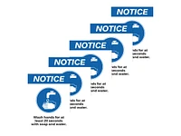 Avery Self-Adhesive Vinyl Sign - Handwashing Notice - 216 x 279mm/5pk