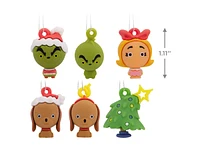 Hallmark Ornaments Dr. Seuss's The Grinch Mini Christmas Tree Ornament Set - 6's