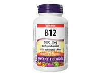 Webber Naturals Vitamin B12 Sublingual Tablets - 1000 mcg - 80's