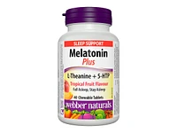 Webber Naturals Melatonin Plus L-Theanine + 5-HTP Chewable Tablets - 40's