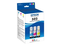 Epson EcoTank 502 Colour Ink Bottles - 3 Pack - T502520-S