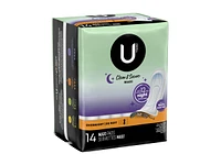 U by Kotex Clean & Secure Maxi Sanitary Pads - Overnight - 14's