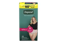 Depend Fresh Protection Underwear for Women Maximum Absorbency - Extra Large - 26 Count