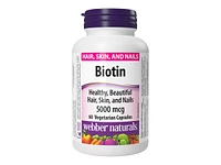 Webber Naturals Biotin Capsules - 5000mcg - 60s