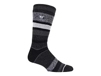 Heat Holders Lite Jacquard Striped Socks - Black/Charcoal