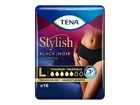 TENA Stylish Incontinence Underwear - Black - Large - 16s