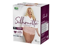Depend Silhouette Adult Incontinence Underwear for Women - Pink/Black/Berry - Maximum Absorbency - XL/10 Count