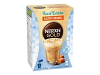 Nescafe Gold Iced Latte Coffee Mix - Salted Caramel - 7 x 14g