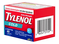 Tylenol* Cold Nighttime - Extra Strength - 40 cool burst tablets� �