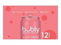 Bubly Sparkling Water - Grapefruit - 12x355ml