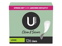 U by Kotex Clean & Secure Pantyliners - Long