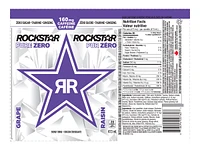 Rockstar Caffeinated Energy Drink - Grape - 473ml