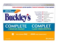 Buckley's Complete + Mucus Relief Day Liquid Gel Capsules - 24's