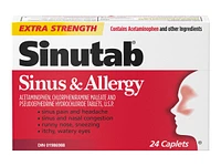 Sinutab Sinus & Allergy Extra Strength Caplets - 24's