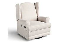 Storkcraft Serenity Wingback Upholstered Recline Armchair - Ivory