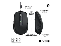 Logitech MX Anywhere 3S Wireless Mouse - Black - 910-006928